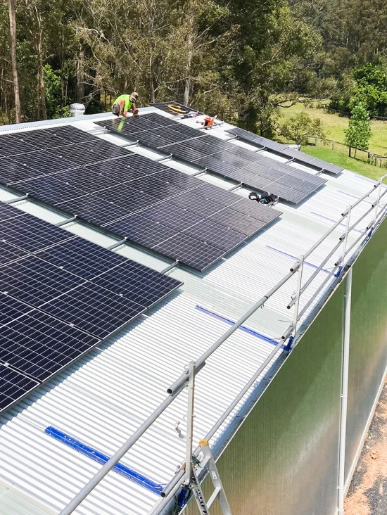 Solar offgrid system battery energy installation