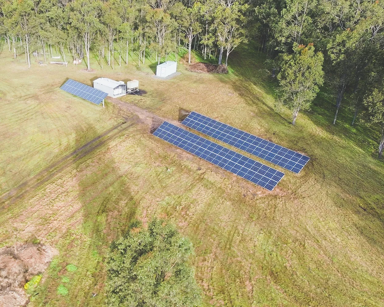 Off-grid solar array installation Off-grid solar array installation